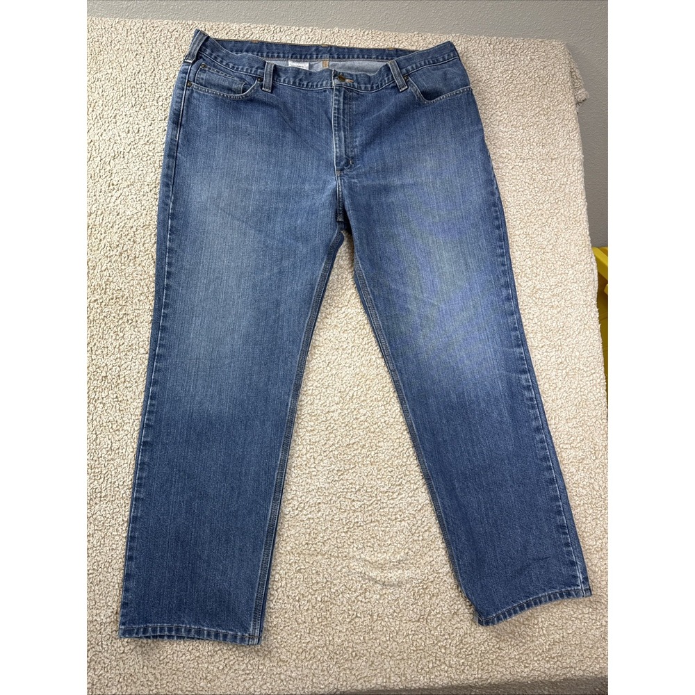 Carhartt Elton 101496 420 Traditional Fit Straight Jeans 42x30 Blue Denim Work